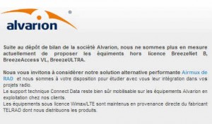 alvarion dépôt de bilan