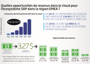 Infographie « Ecosystème Cloud et services managés" SAP / IDC