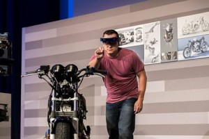 Dispositif informatique holographique  Microsoft HoloLens. 