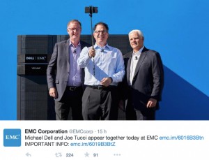 Selfie entre Dell et EMC
