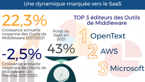 Le marché français des outils middleware. Source : Etude IDC mai 2017 