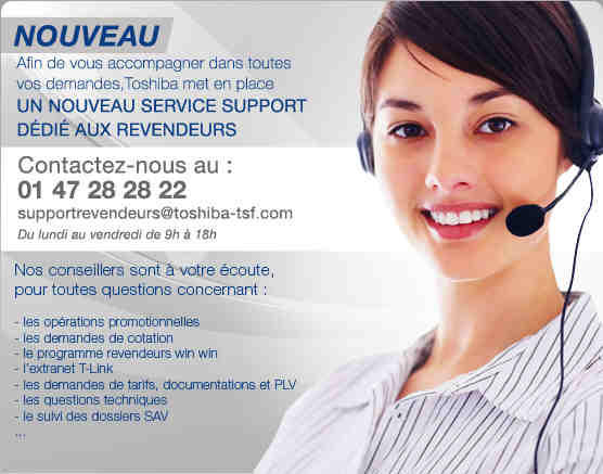 Toshiba Support revendeurs