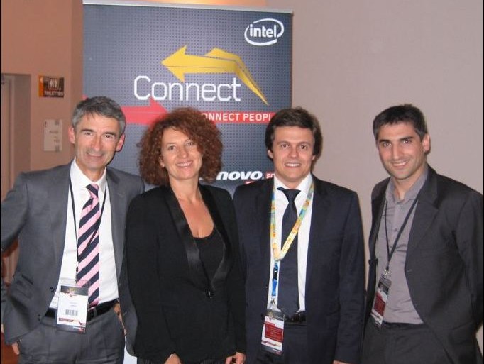 Alain Raison (Lenovo), Catherine Le Douche (Lenovo), Fabien Esdouroubail (Intel) et Luc Badier (Microsoft)